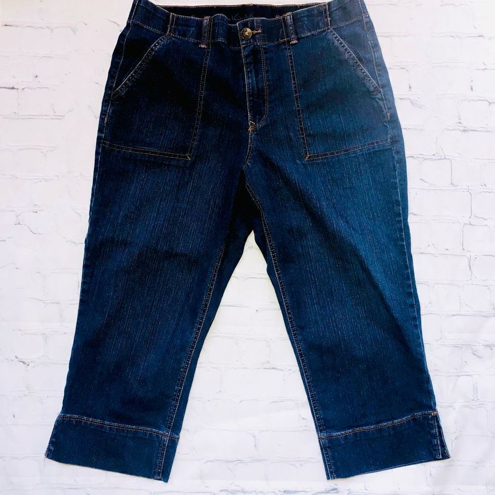 𝅺nwot Womens Size 10 Gloria Vanderbilt Blue Denim Capris   Jeans Pants